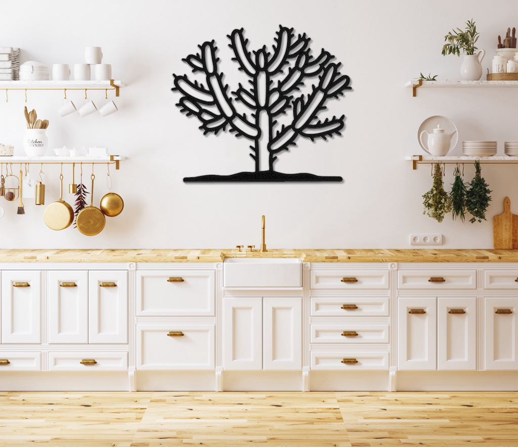Cholla Cactus Metal Wall Art