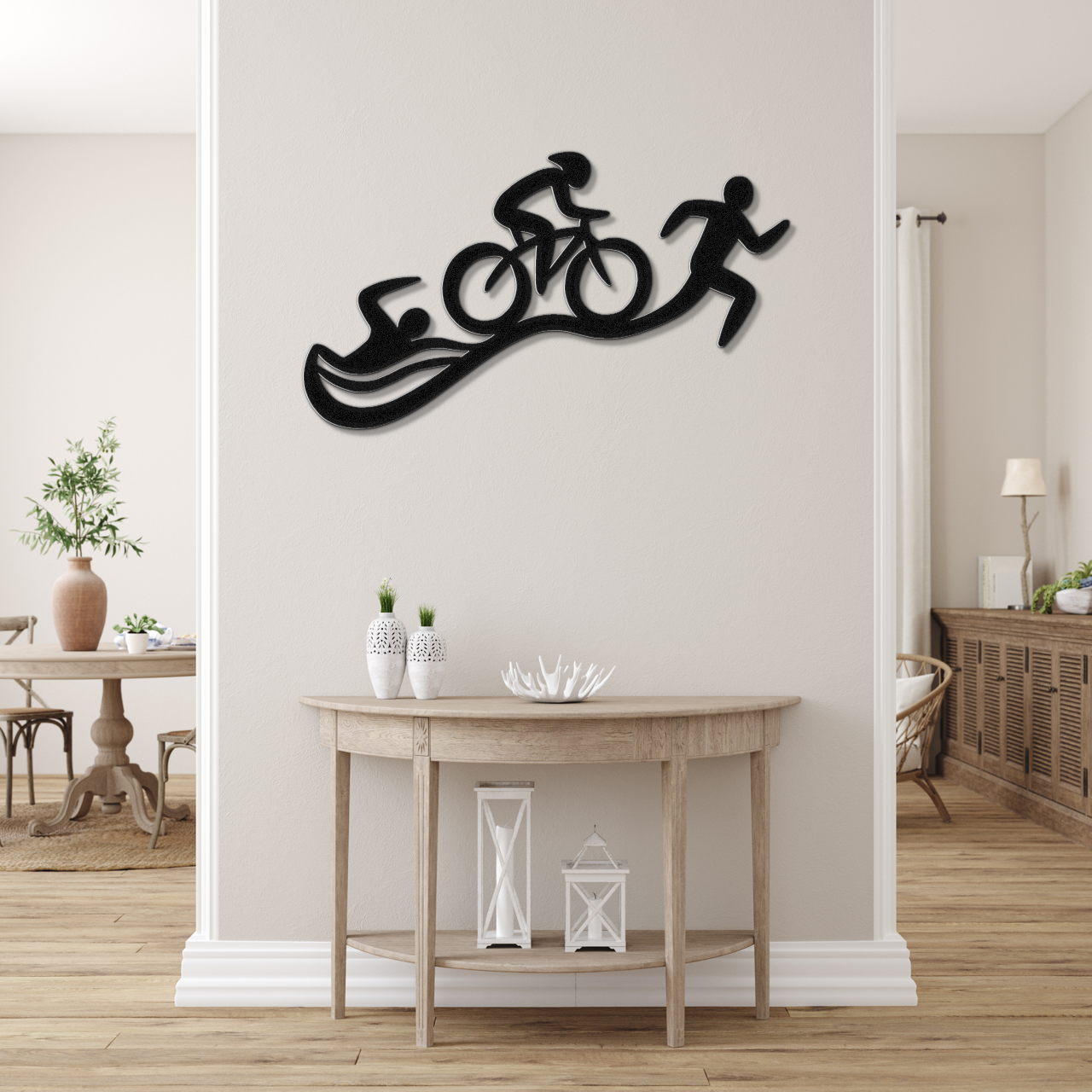Triathlon Metal Wall Art