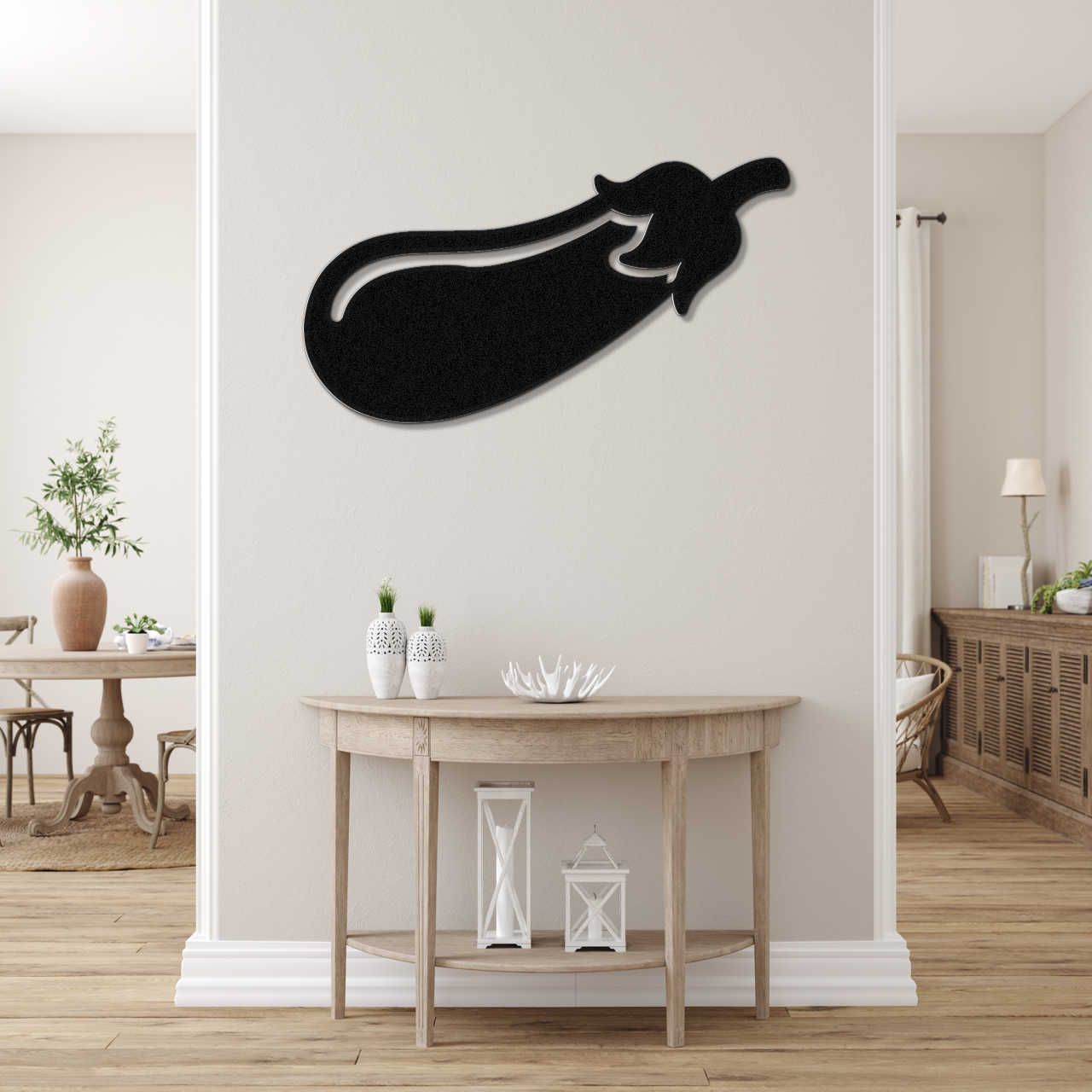 Eggplant Metal Wall Art