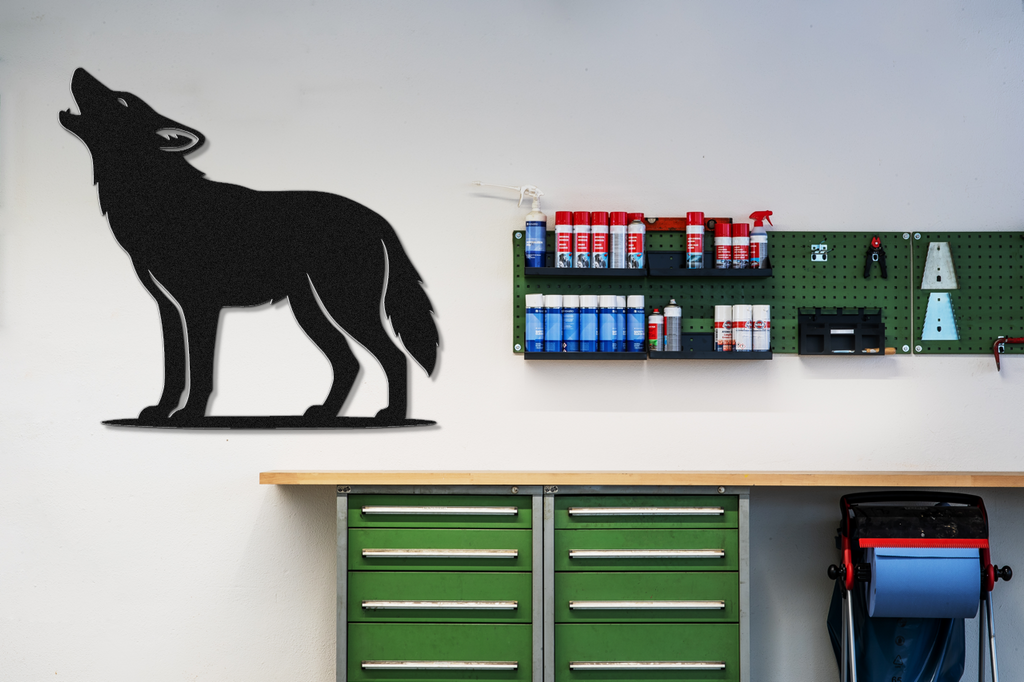 Howling Coyote Metal Wall Art