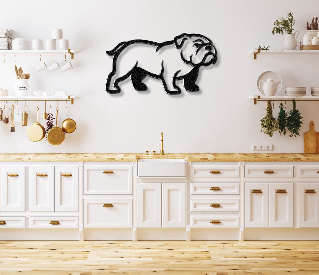 Bulldog Metal Wall Art