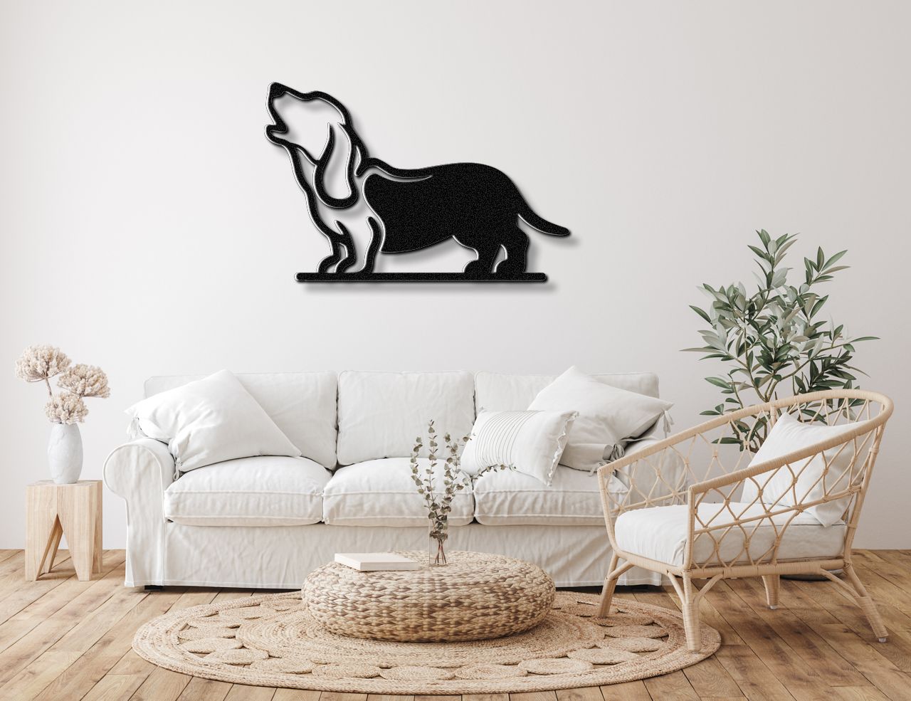 Basset Hound Metal Wall Art