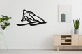 Skiing Metal Wall Art