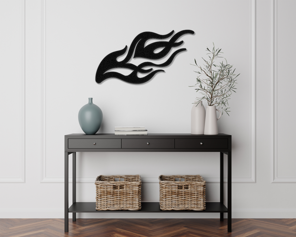 Abstract Fire Metal Wall Art