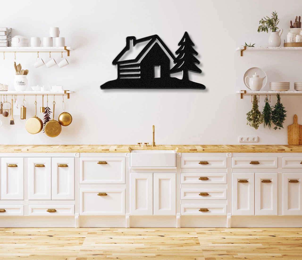 Mountain Cabin Metal Wall Art