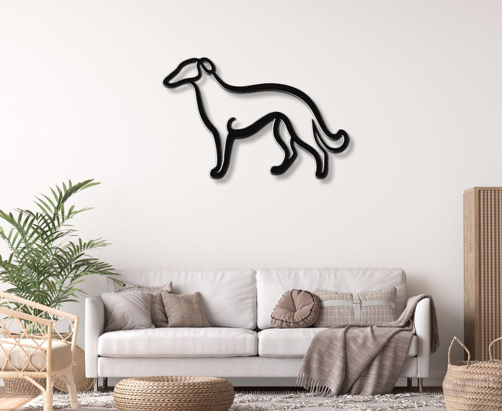 Borzoi Dog Metal Wall Art