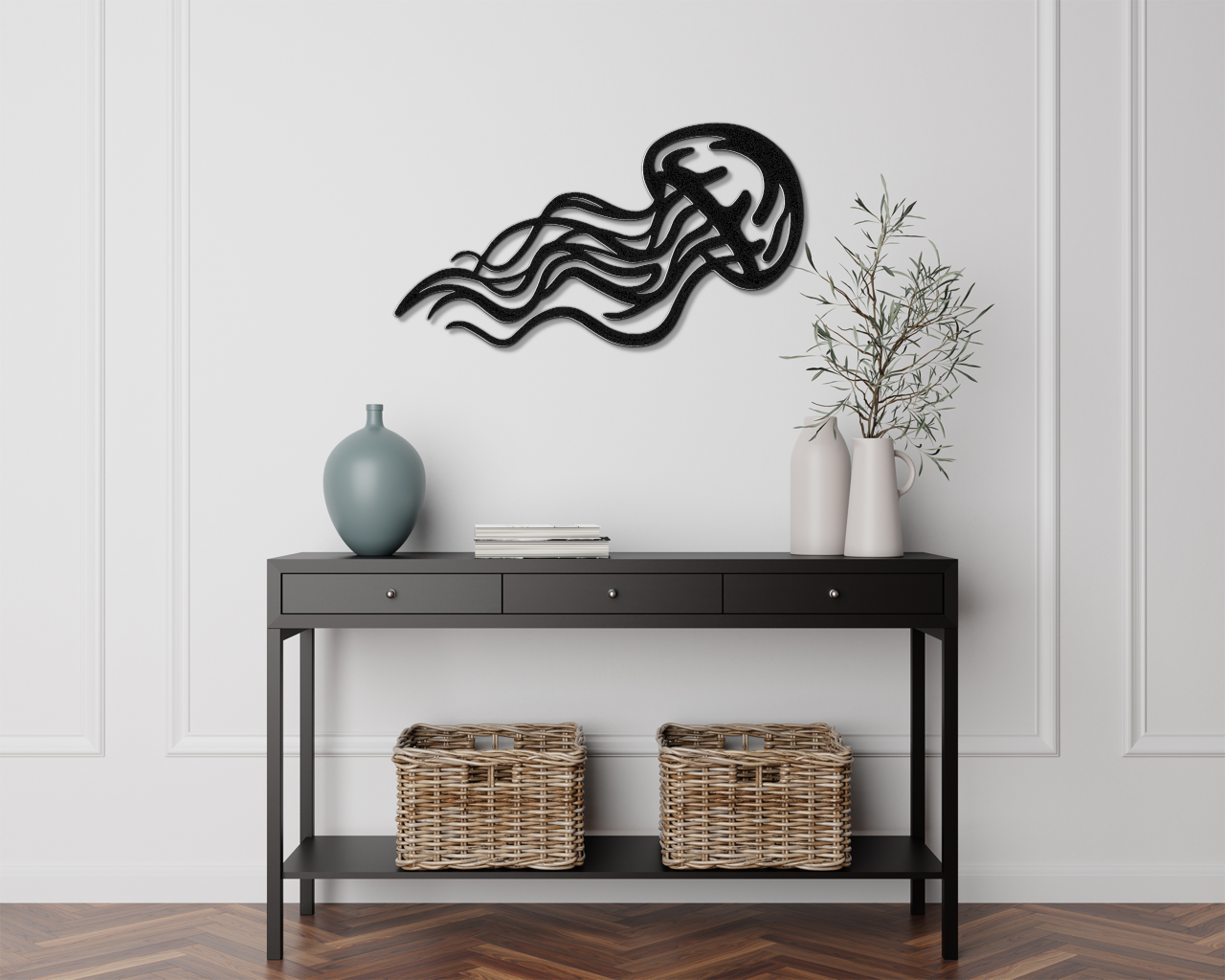 Jellyfish Metal Wall Art