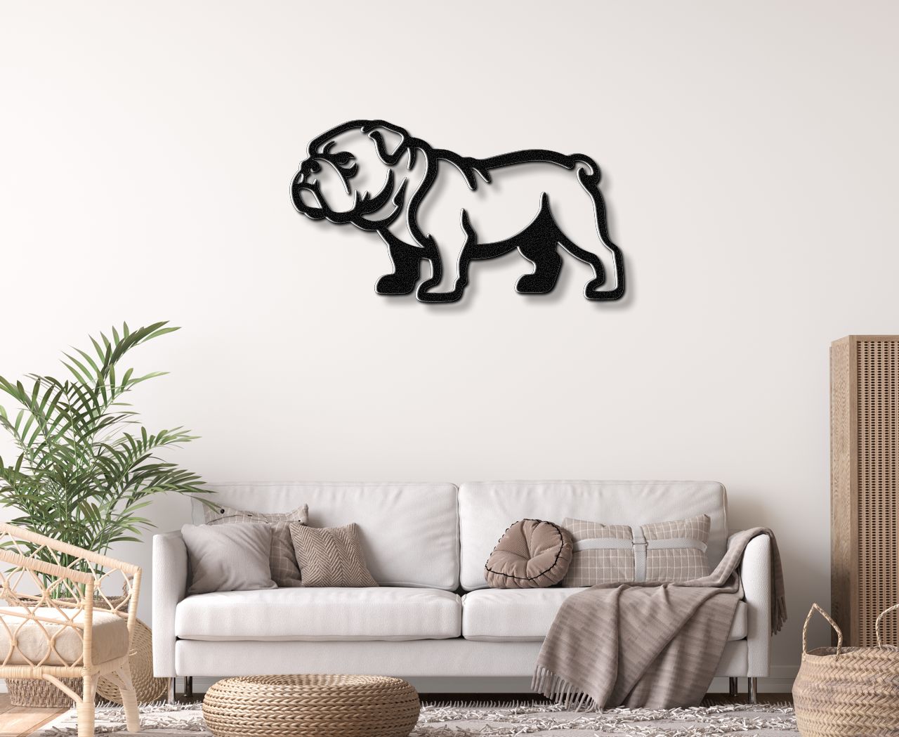 Bulldog Metal Wall Art