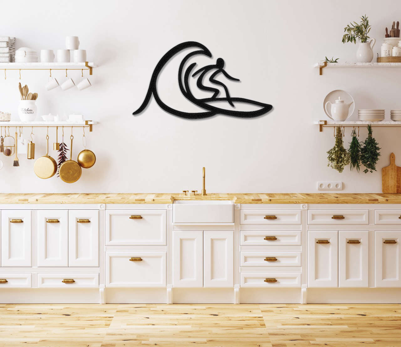Surfer Metal Wall Art