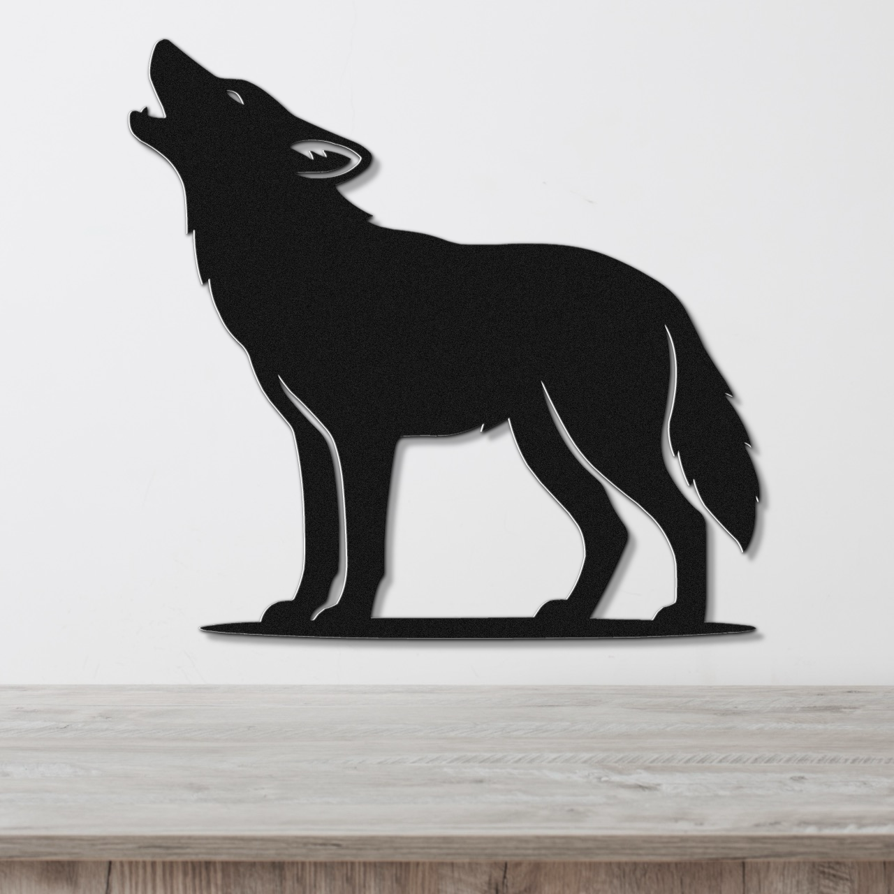 Howling Coyote Metal Wall Art