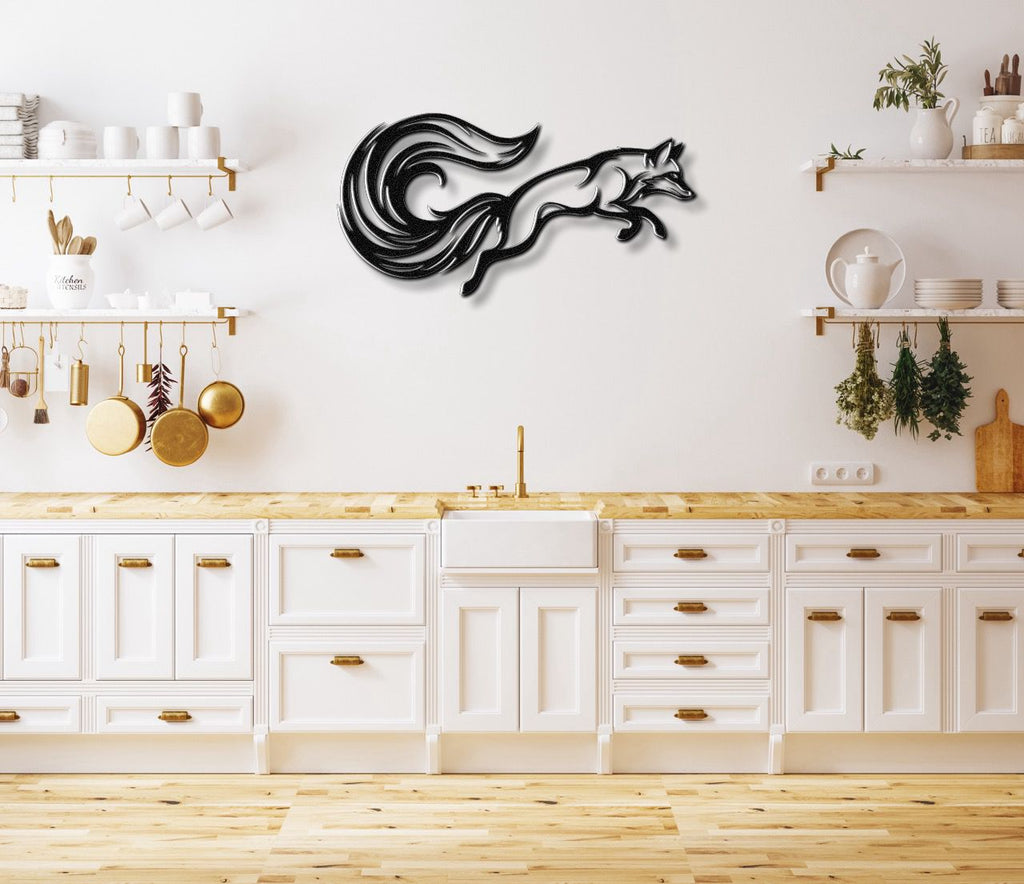 Sneaky Fox Metal Wall Art
