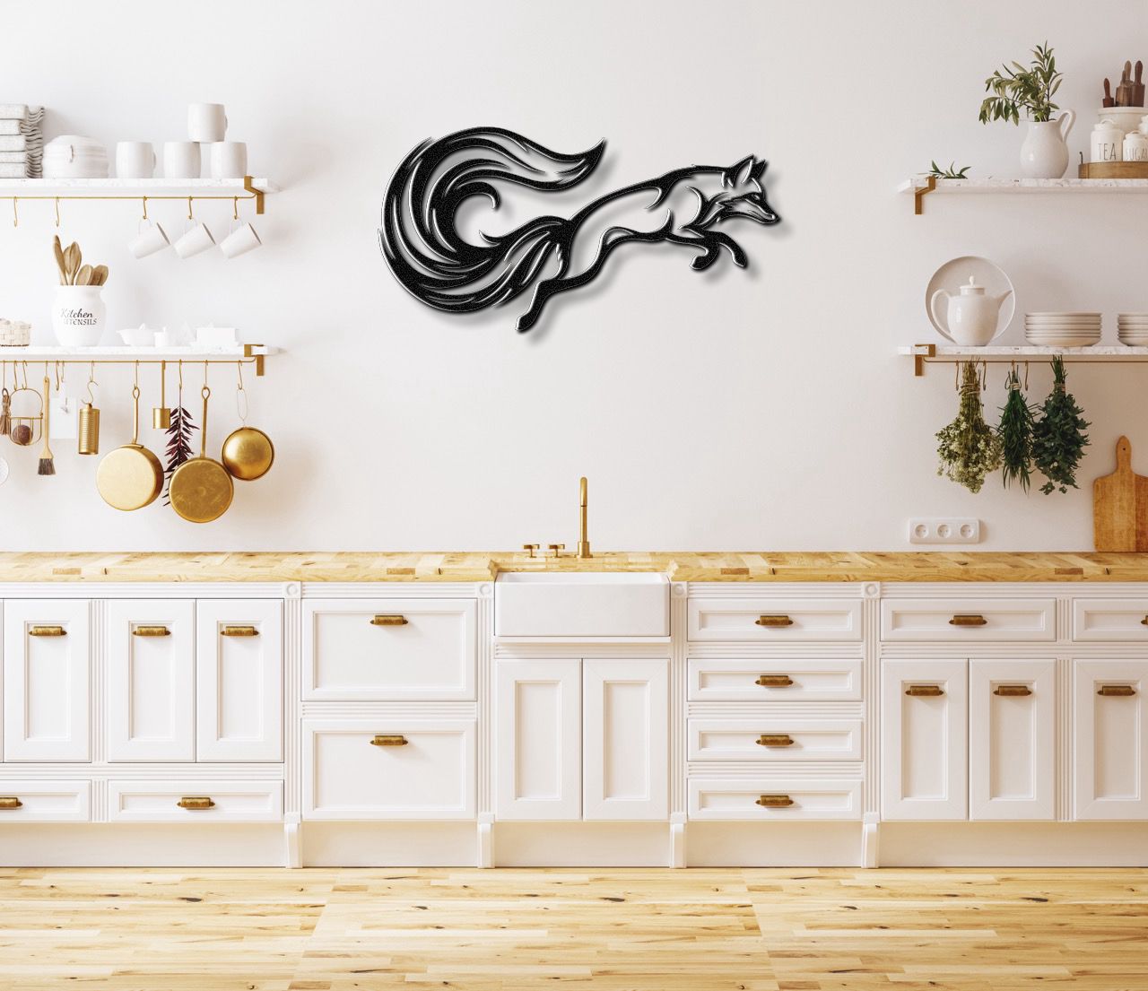 Sneaky Fox Metal Wall Art