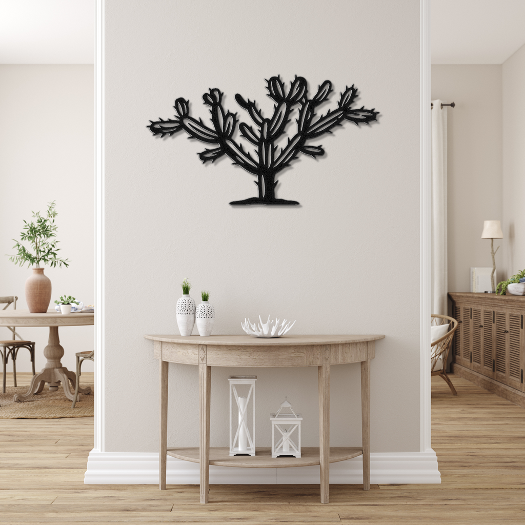 Cholla Cactus Metal Wall Art