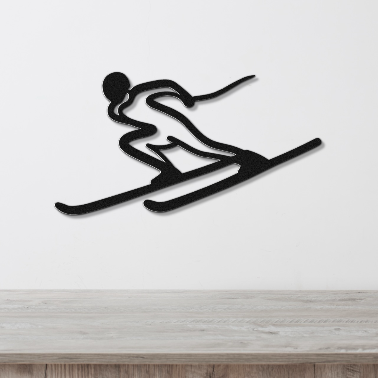 Skiing Metal Wall Art