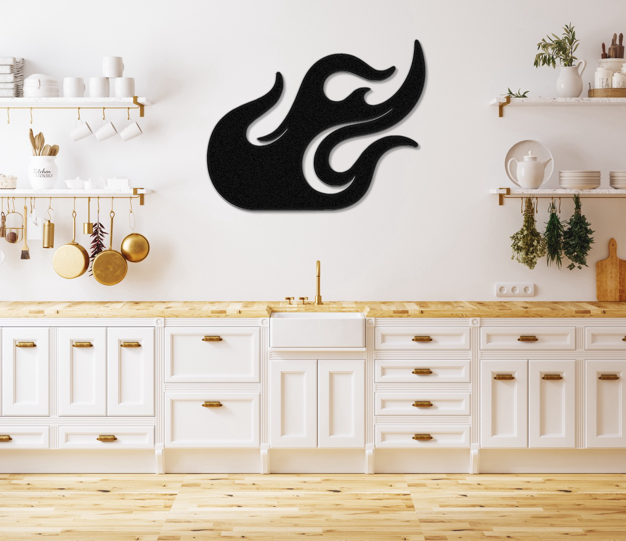 Abstract Fire Metal Wall Art