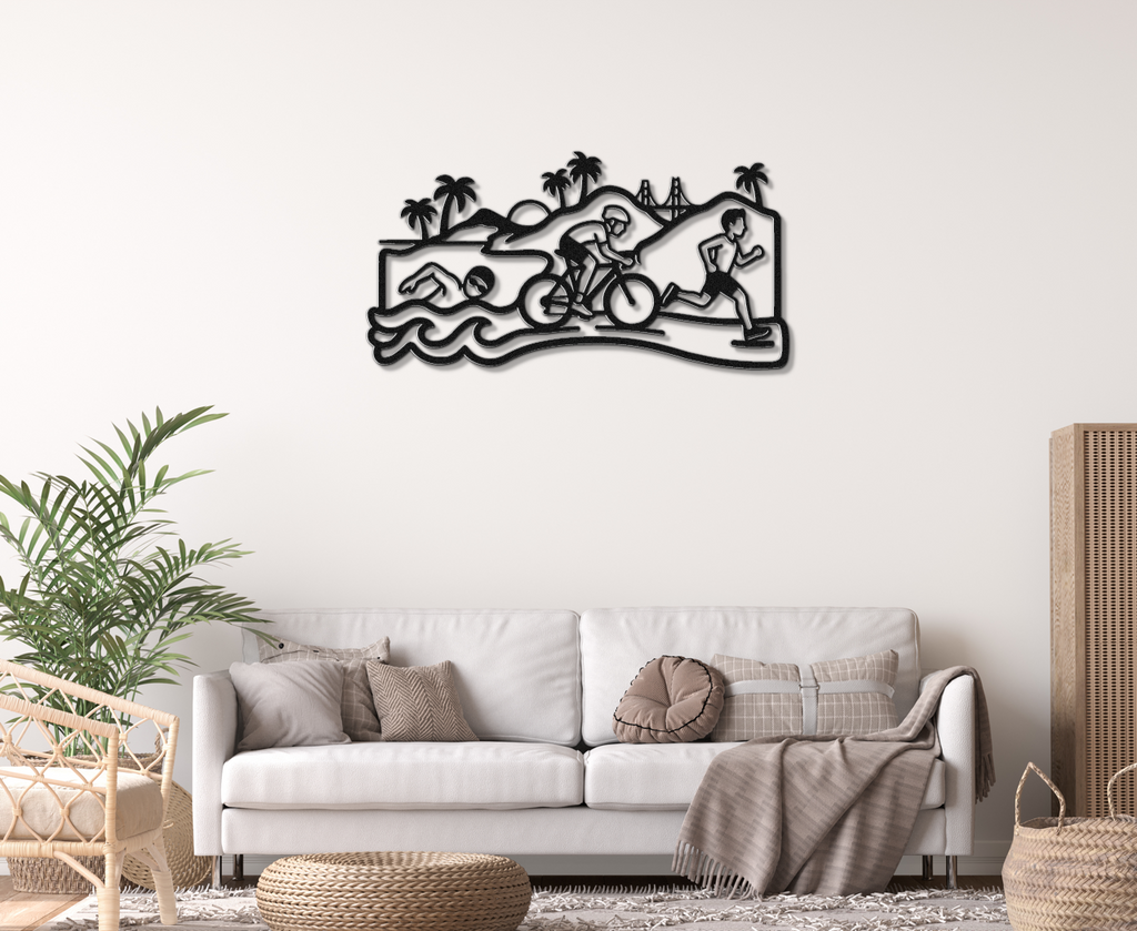 Santa Cruz Triathlon Metal Wall Art