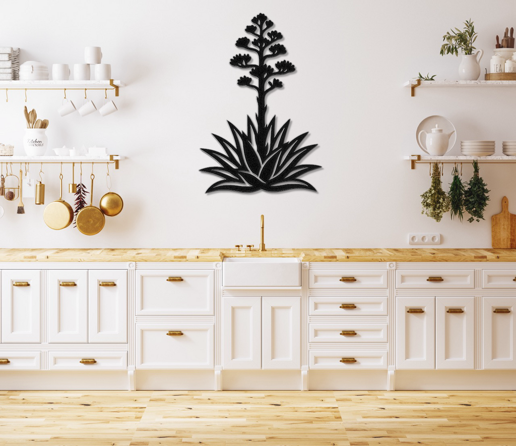 Blooming Agave Metal Wall Art