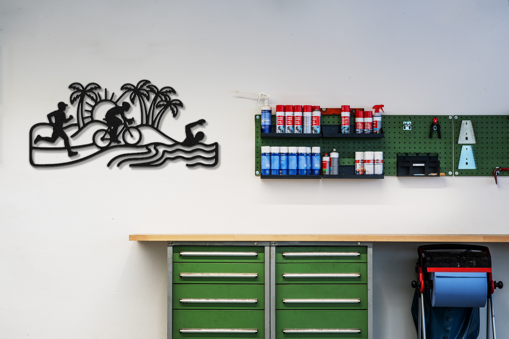 Beach Triathlon Metal Wall Art