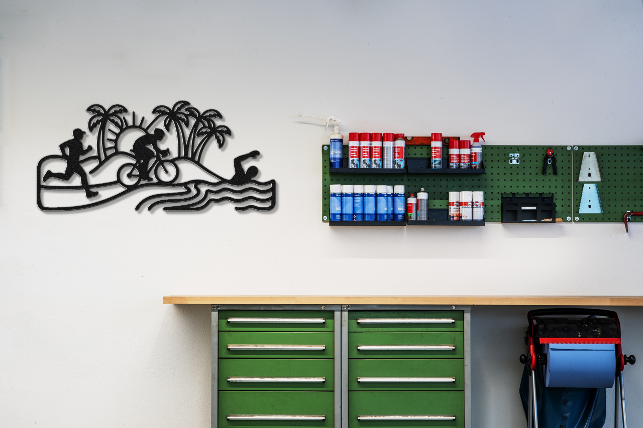 Beach Triathlon Metal Wall Art