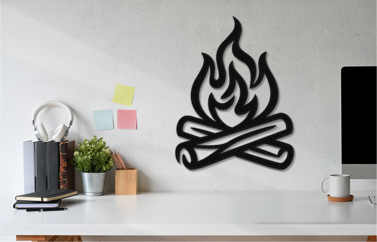 Campfire Metal Wall Art