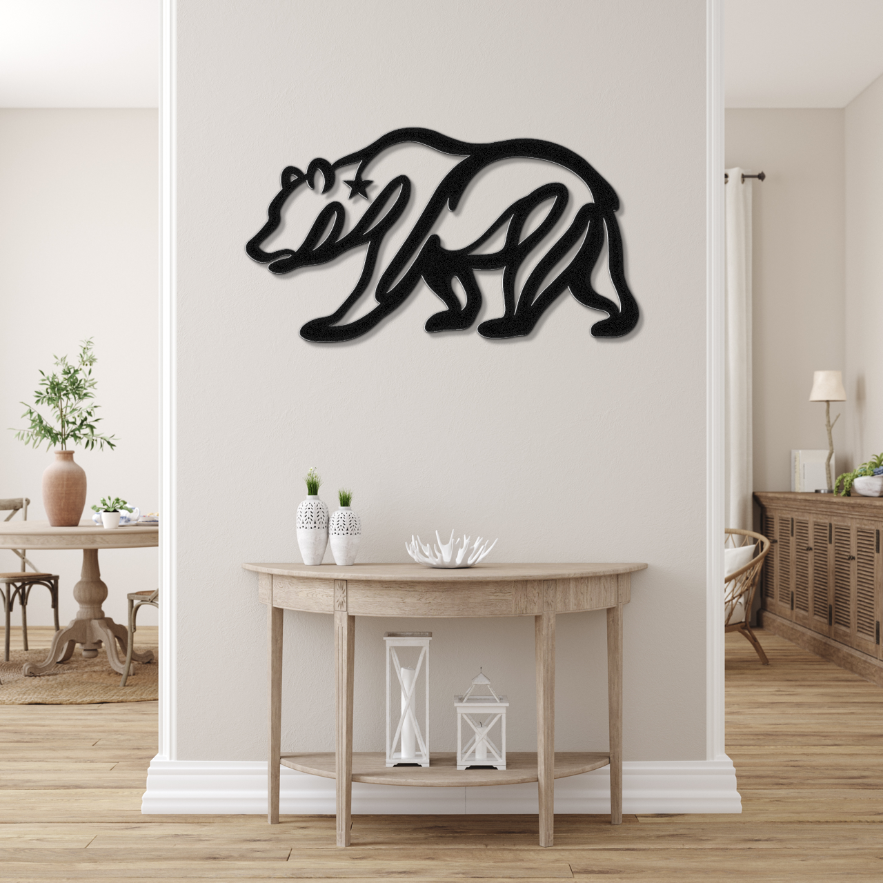 California Bear Metal Wall Art