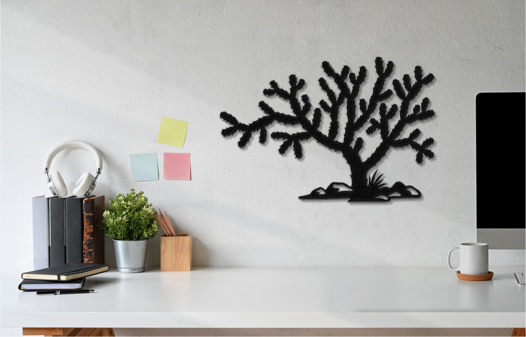 Cholla Cactus Metal Wall Art
