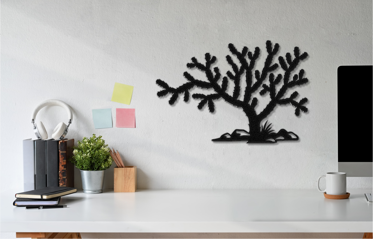 Cholla Cactus Metal Wall Art