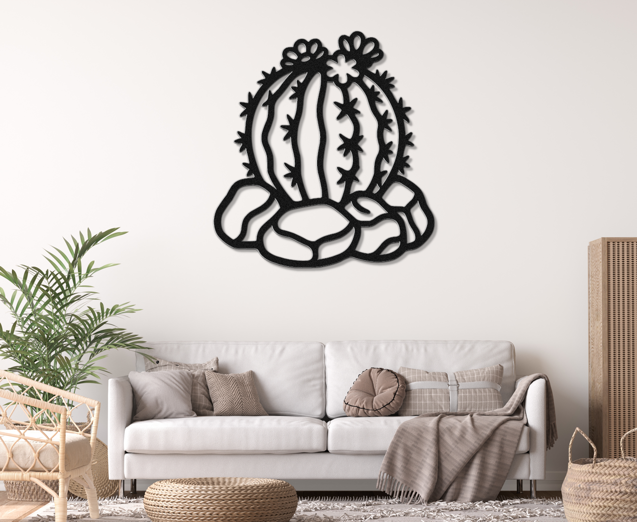 Barrel Cactus Metal Wall Art