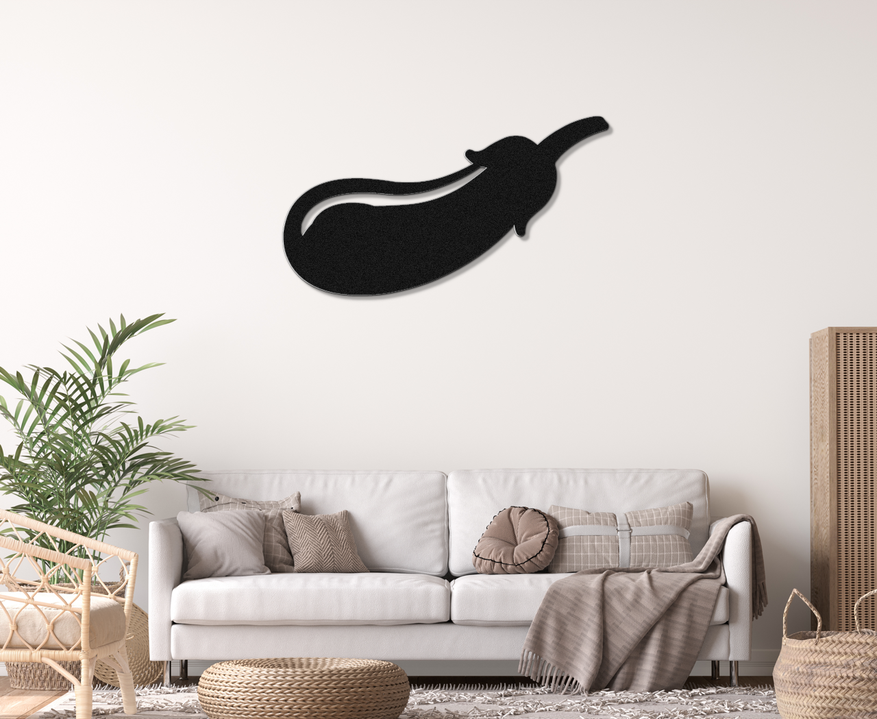 Eggplant Metal Wall Art
