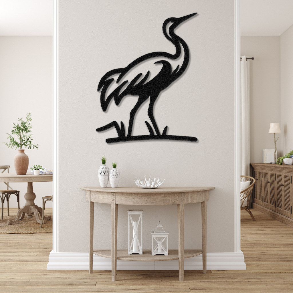 Crane Metal Wall Art