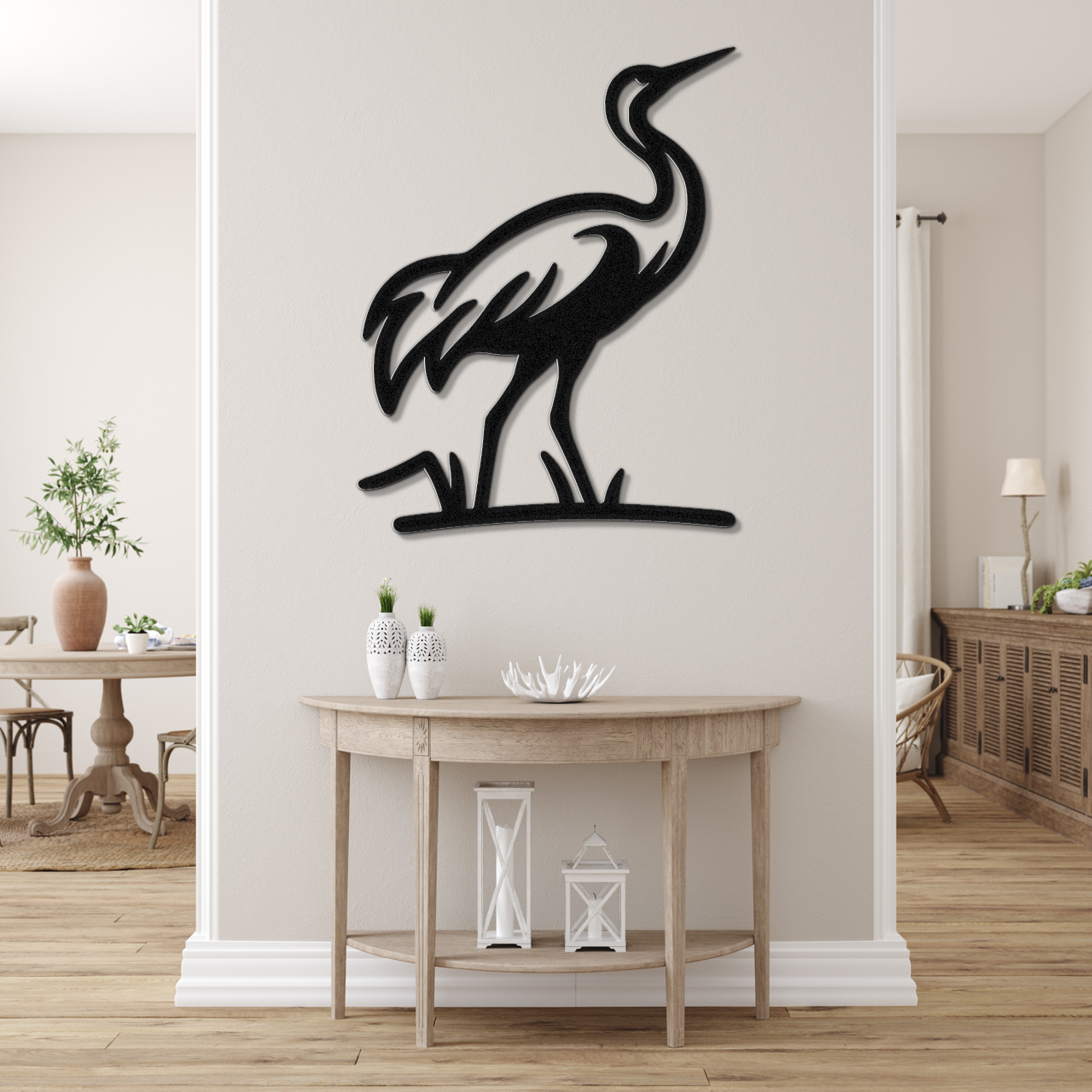 Crane Metal Wall Art