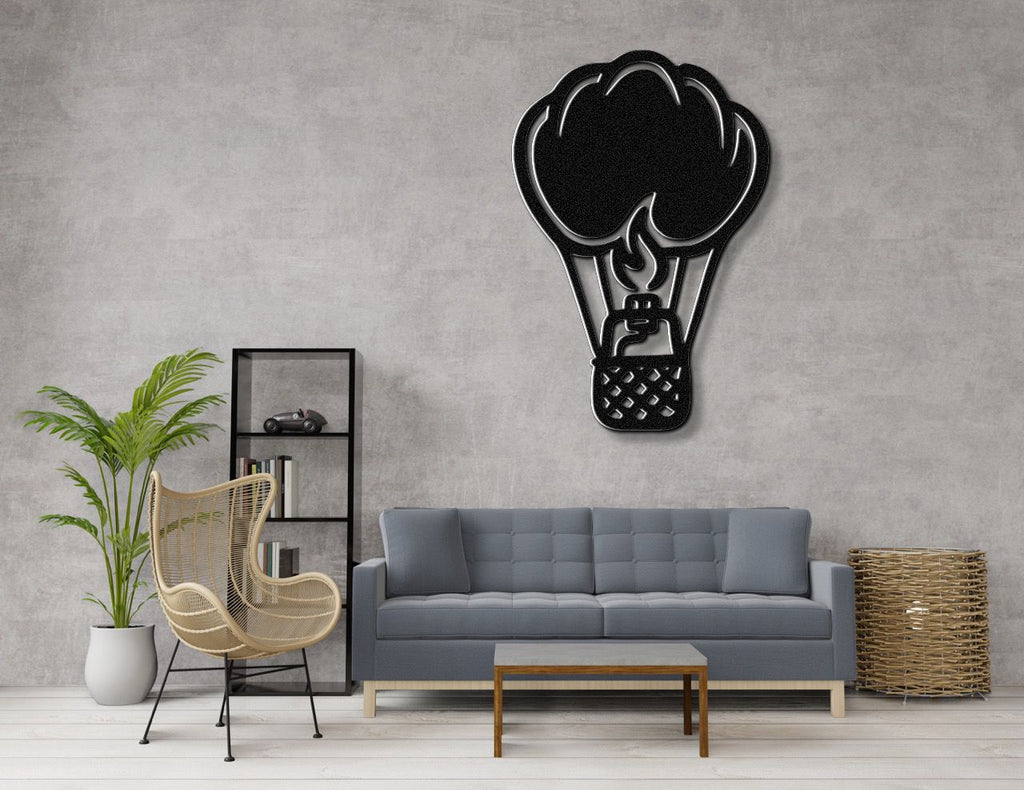 Hot Air Balloon Metal Wall Art