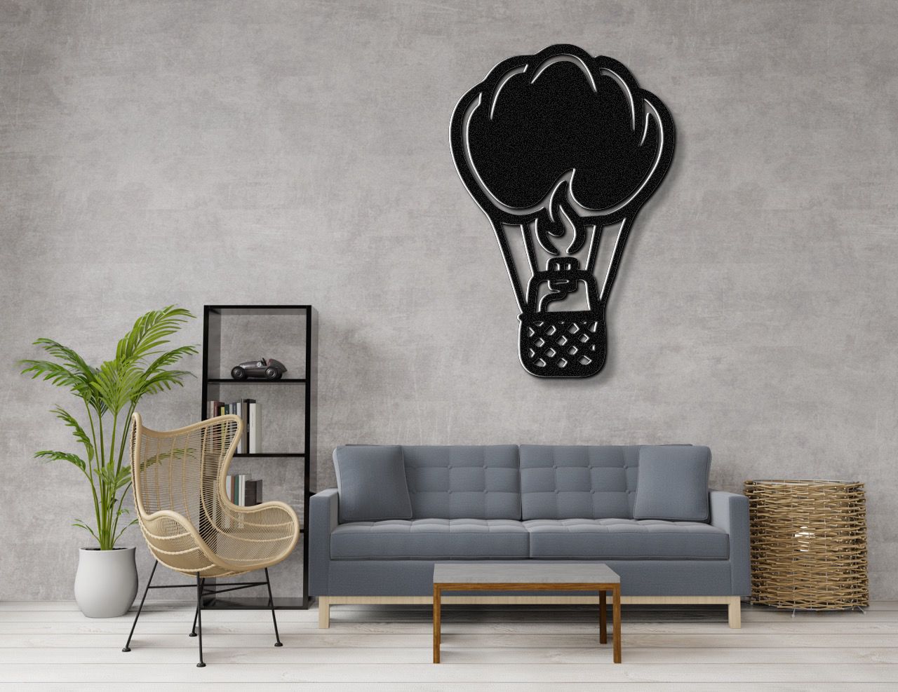 Hot Air Balloon Metal Wall Art