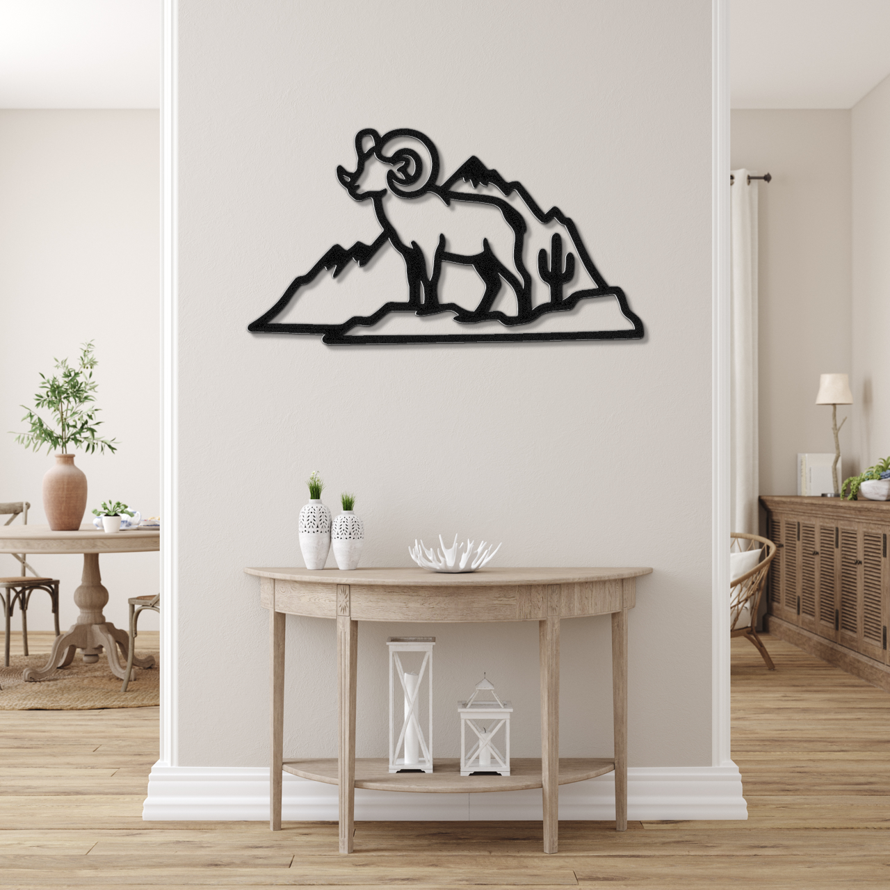 Desert Bighorn Sheep Metal Wall Art