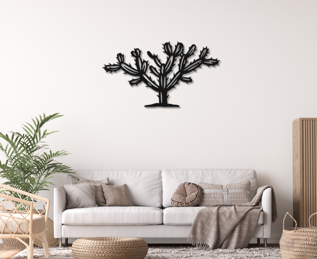 Cholla Cactus Metal Wall Art