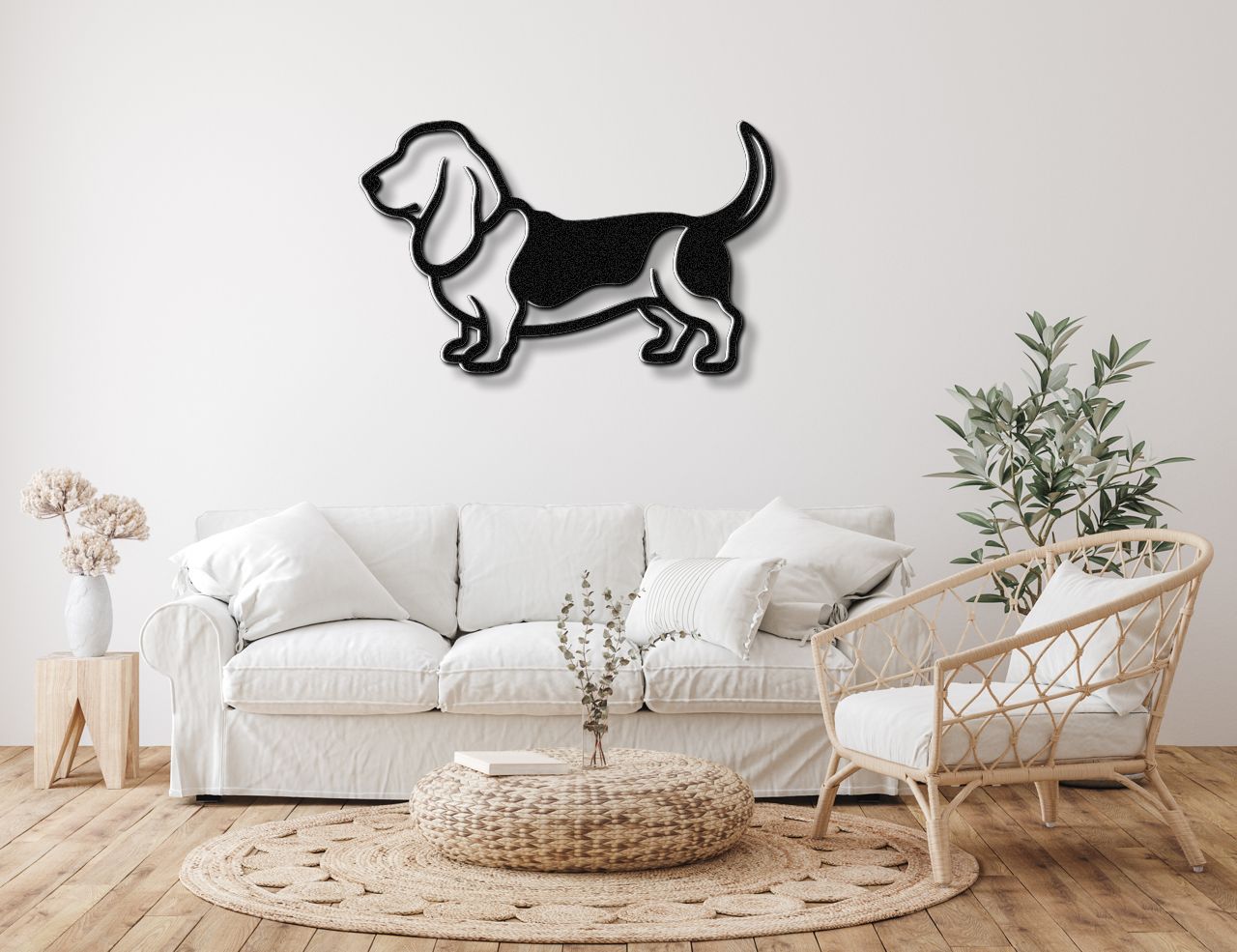 Basset Hound Metal Wall Art