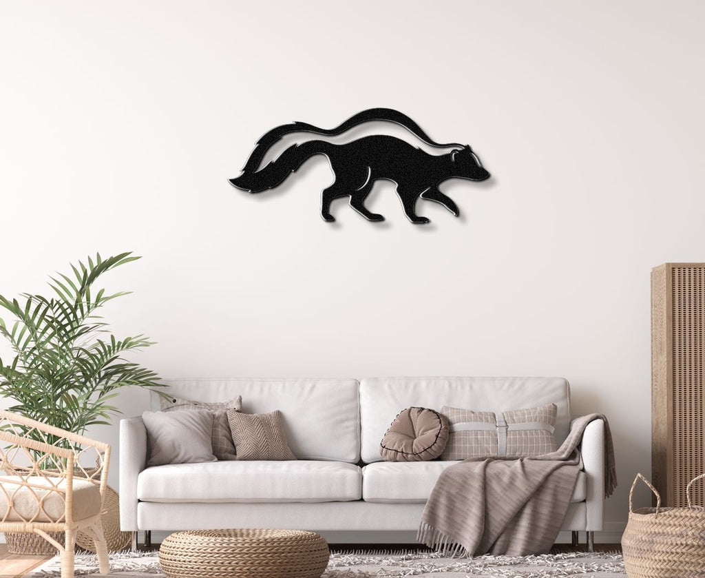 Sneaky Skunk Metal Wall Art