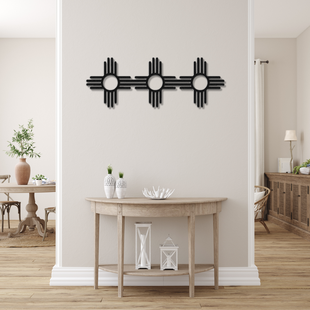 Zia Sun Symbol Trio Metal Wall Art