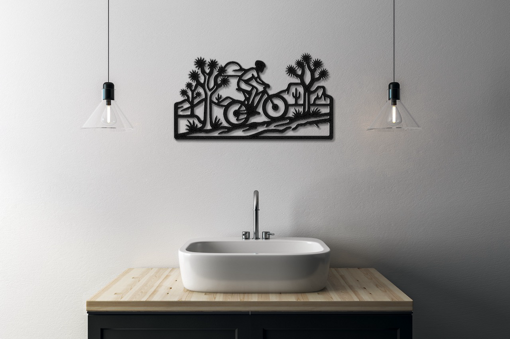 Joshua Tree Cycling Metal Wall Art