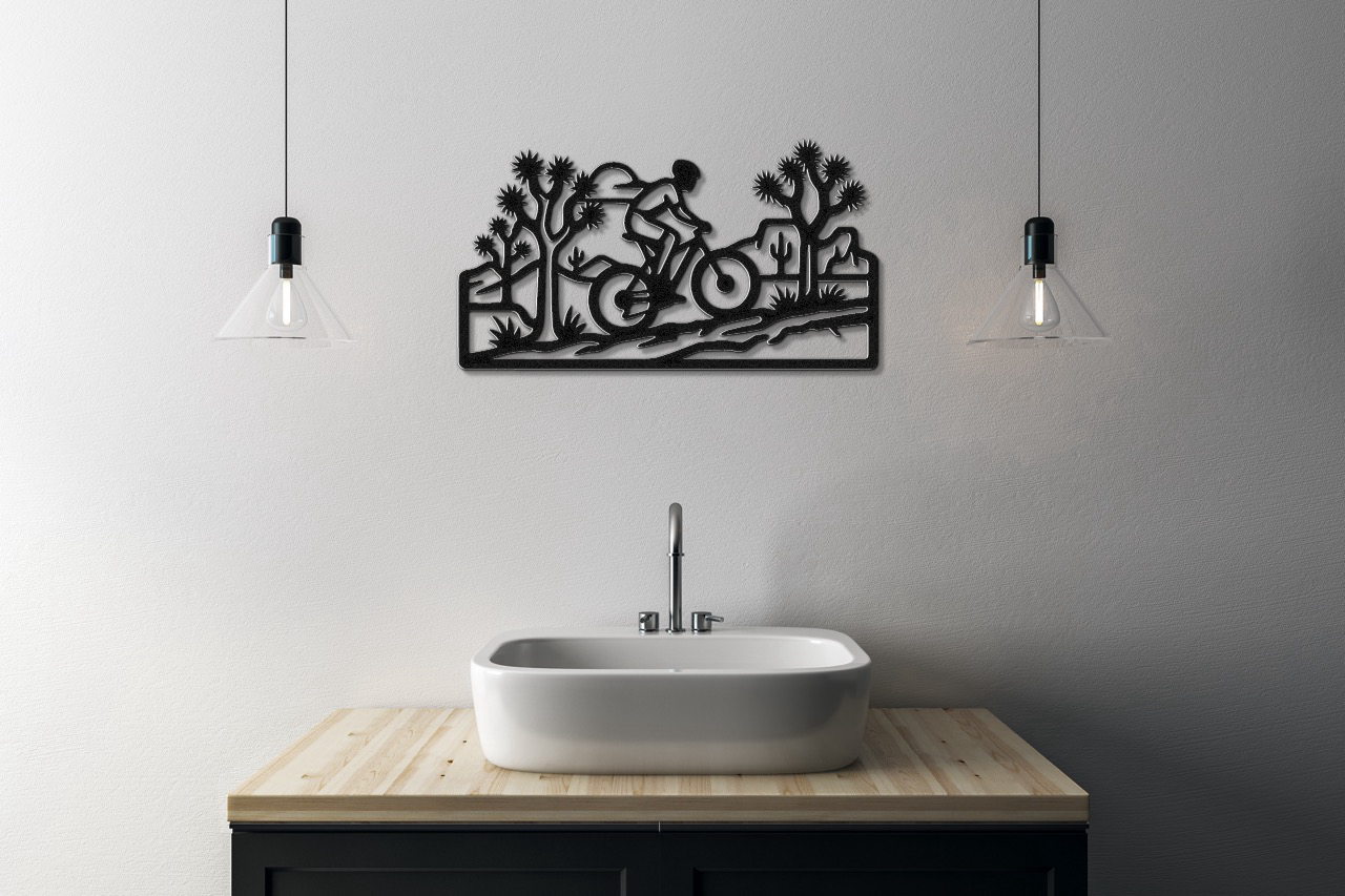 Joshua Tree Cycling Metal Wall Art
