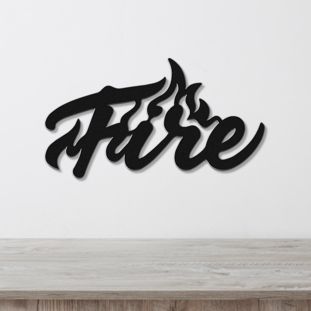 Abstract Fire Metal Wall Art