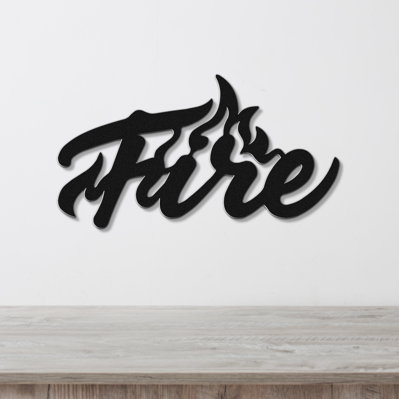 Abstract Fire Metal Wall Art