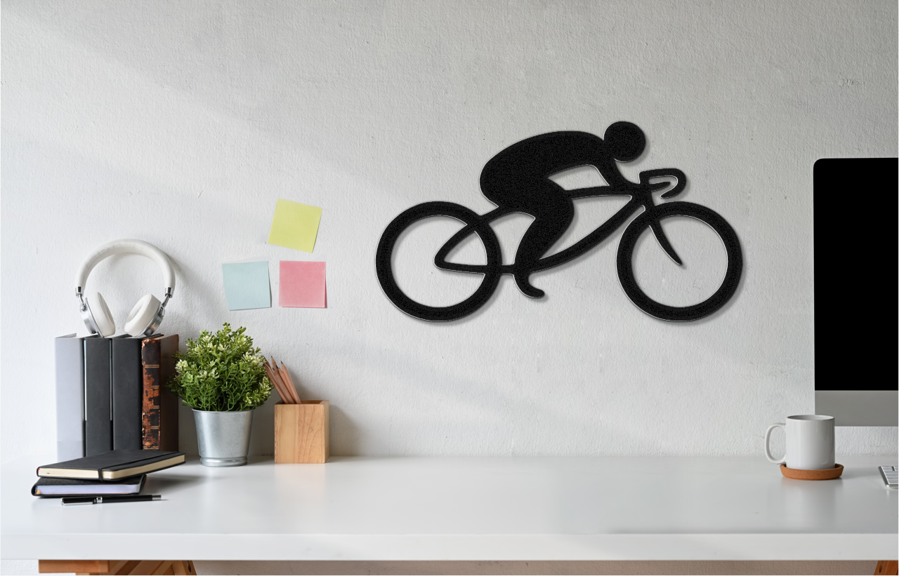 Cycling Metal Wall Art