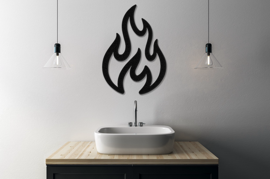Abstract Fire Metal Wall Art