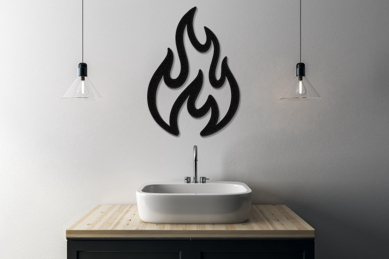 Abstract Fire Metal Wall Art