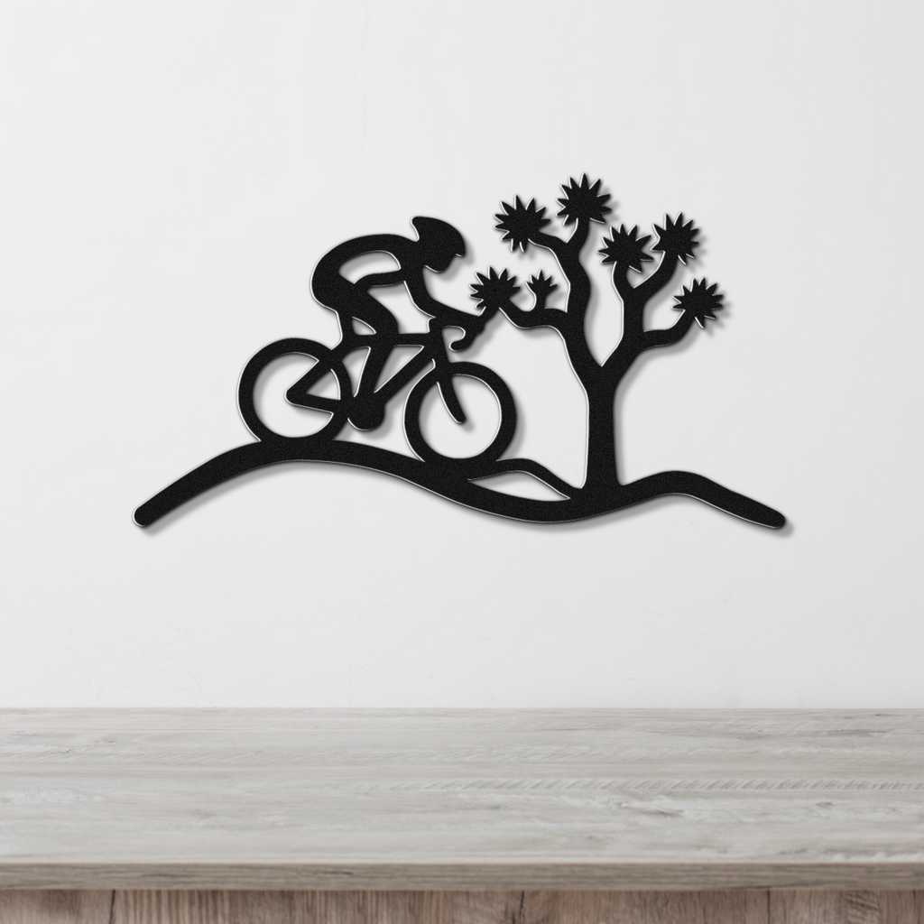 Joshua Tree Cycling Metal Wall Art