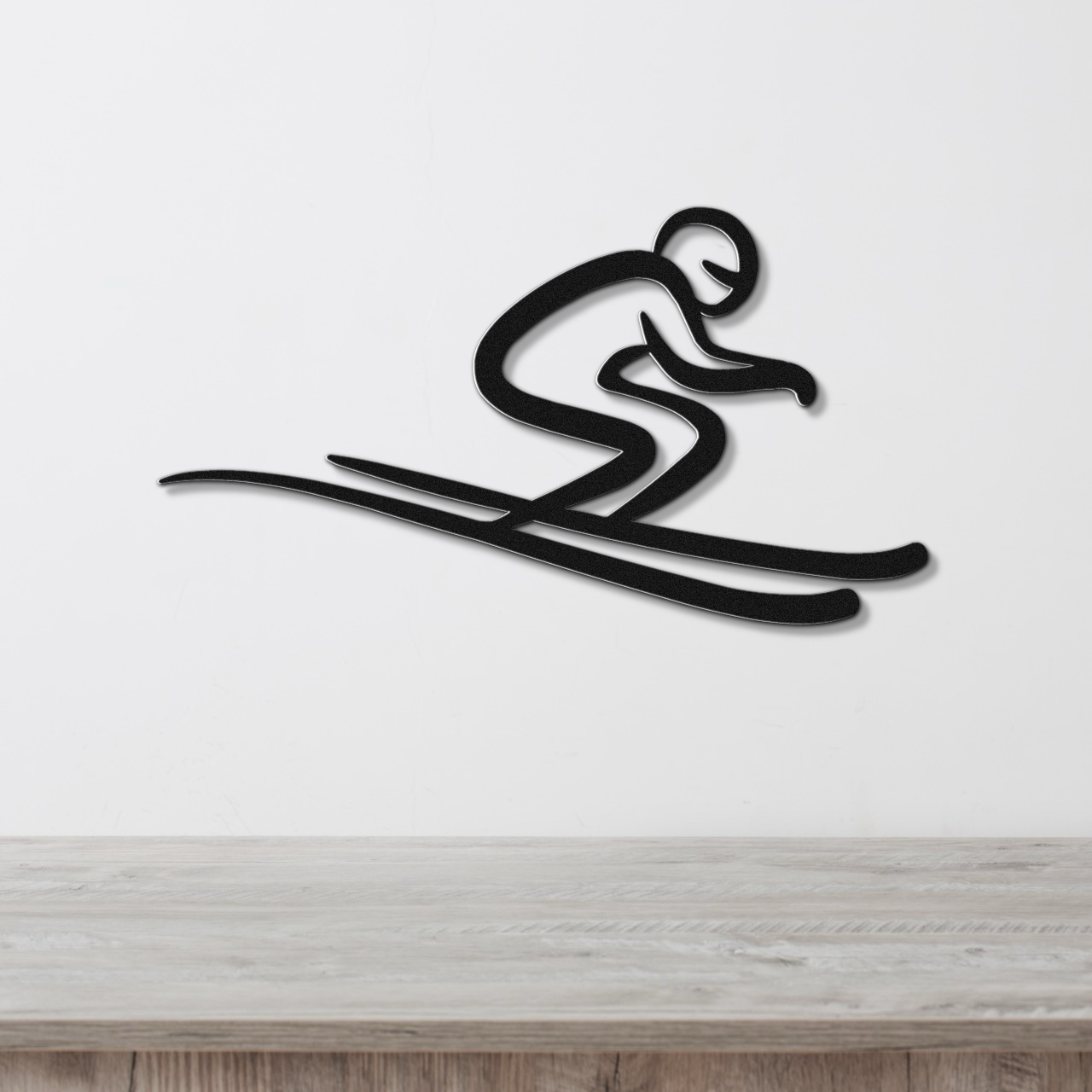 Skiing Metal Wall Art