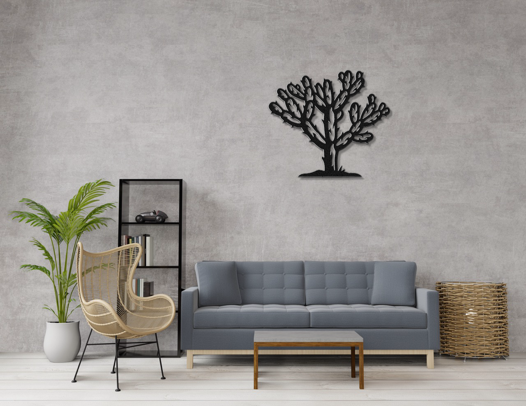 Cholla Cactus Metal Wall Art
