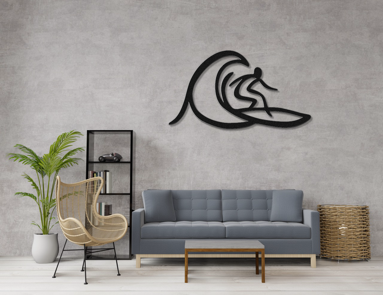 Surfer Metal Wall Art