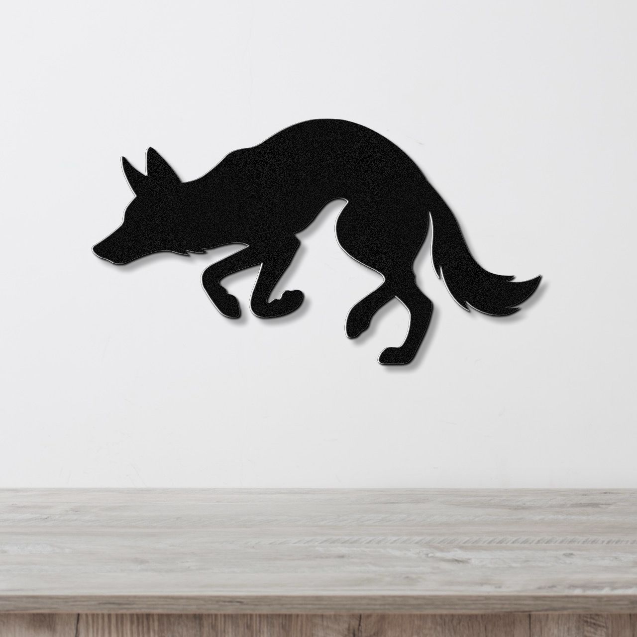 Sneaky Coyote Metal Wall Art